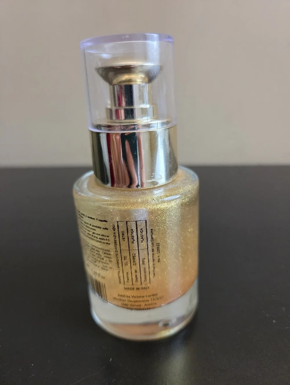 RAVI BORN TO SHINE GOLD CRYSTAL TREATMENT HAIR SERUM 50ML / 1.69 FL OZ NEW